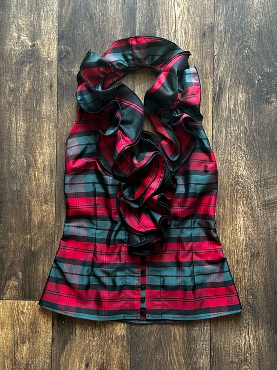Boston Proper Tops - Plaid Halter Top